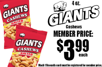 4oz. Giants Cashews