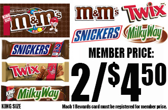 King Size Mars Candy Bars
