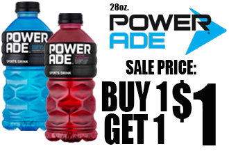Powerade 28 oz. B1G1