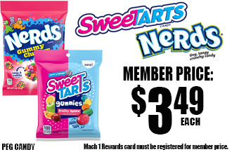 Sweetarts & Nerds Peg Candy