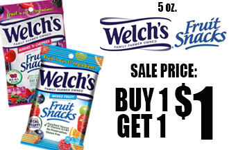 5oz. Welch’s Fruit Snacks