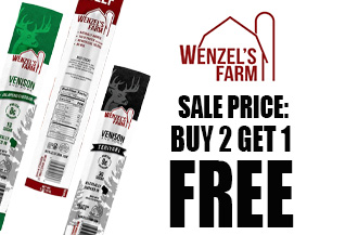 Wenzel’s Twin Packs and Venison Sticks
